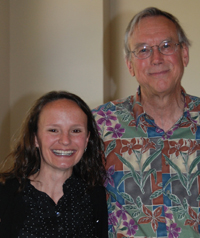 Lindsey Smith with English professor Bland Crowder